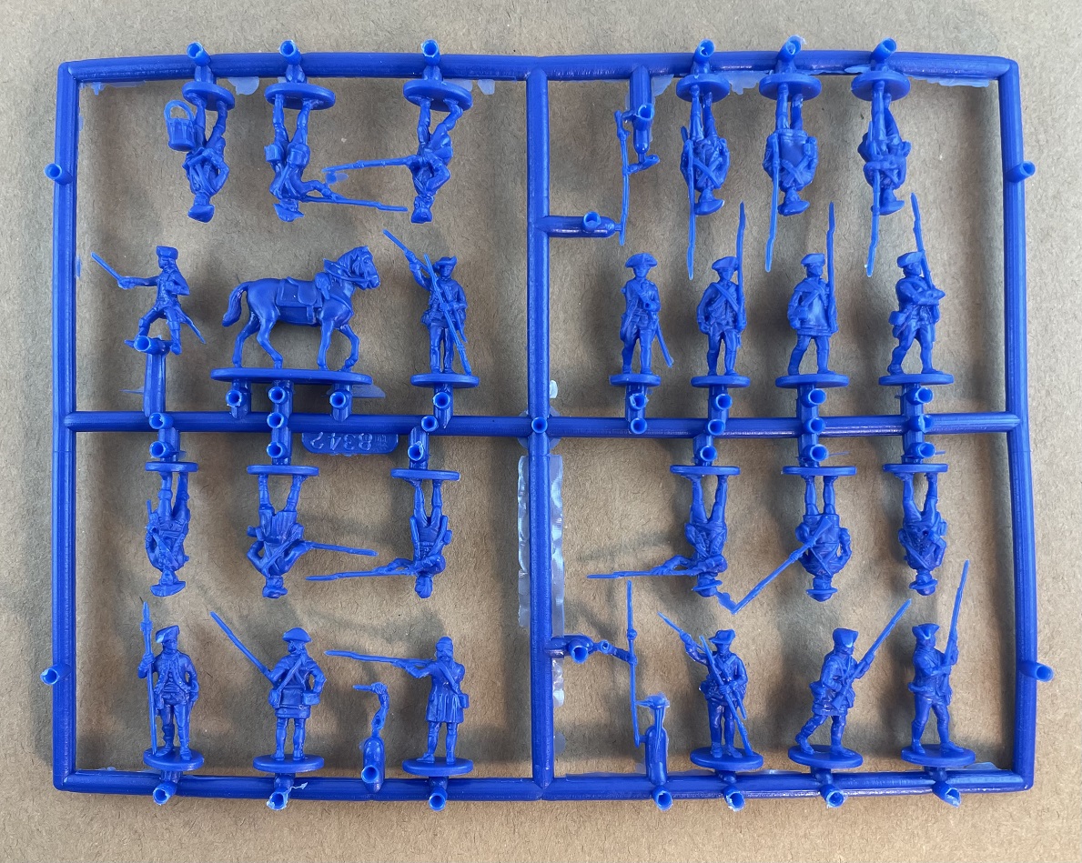 A picture of the front of the production sprue