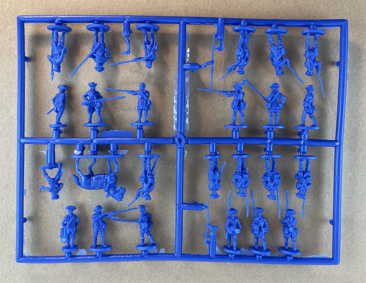 A picture of the back of the production sprue