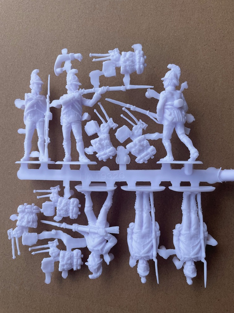 Photo of the front of the test sprue